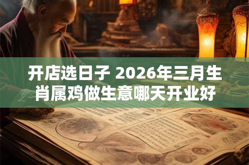 开店选日子 2026年三月生肖属鸡做生意哪天开业好