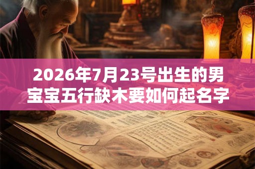 2026年7月23号出生的男宝宝五行缺木要如何起名字 2026年7月23号出生的男宝宝五行缺木要如何起名字