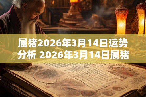 属猪2026年3月14日运势分析 2026年3月14日属猪人运势好吗