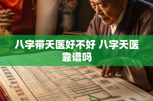 八字带天医好不好 八字天医靠谱吗