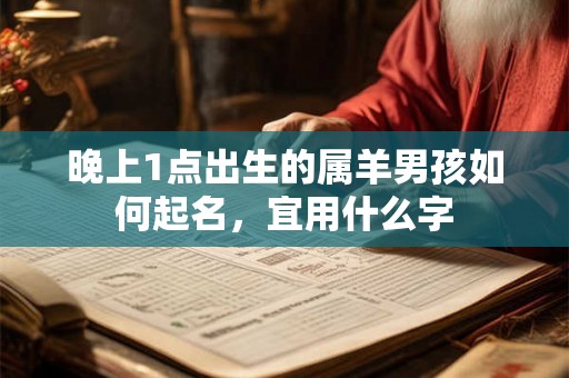 晚上1点出生的属羊男孩如何起名，宜用什么字