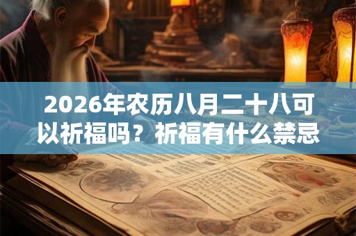 2026年农历八月二十八可以祈福吗？祈福有什么禁忌？