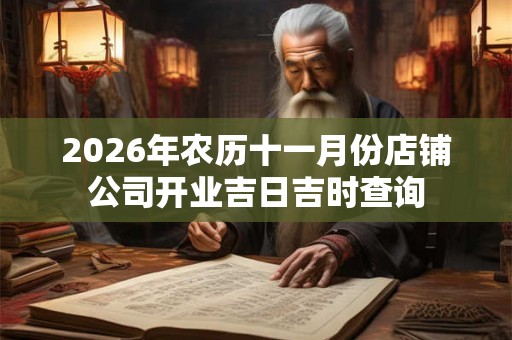 2026年农历十一月份店铺公司开业吉日吉时查询