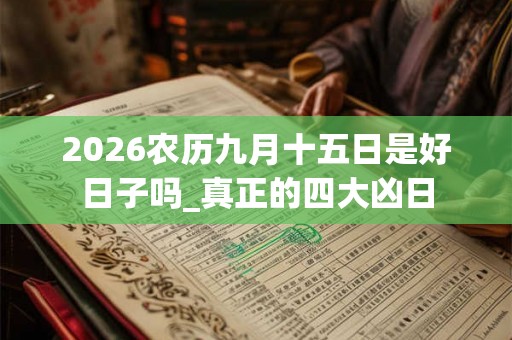 2026农历九月十五日是好日子吗_真正的四大凶日