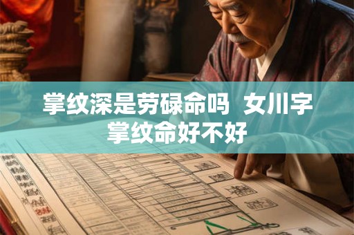 掌纹深是劳碌命吗 女川字掌纹命好不好 掌纹深是劳碌命吗 女川字掌纹命好不好