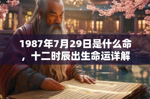 1987年7月29日是什么命，十二时辰出生命运详解