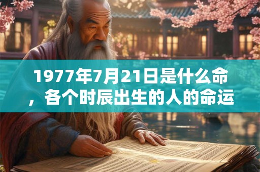 1977年7月21日是什么命，各个时辰出生的人的命运