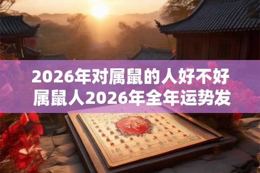 2026年对属鼠的人好不好 属鼠人2026年全年运势发展如何
