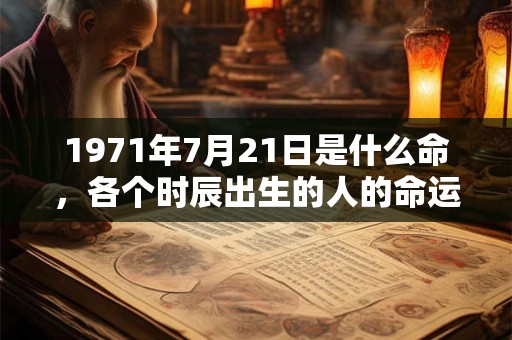 1971年7月21日是什么命，各个时辰出生的人的命运
