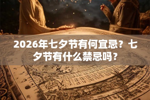 2026年七夕节有何宜忌?七夕节有什么禁忌吗? 2026年七夕节有何宜忌?七夕节有什么禁忌吗?
