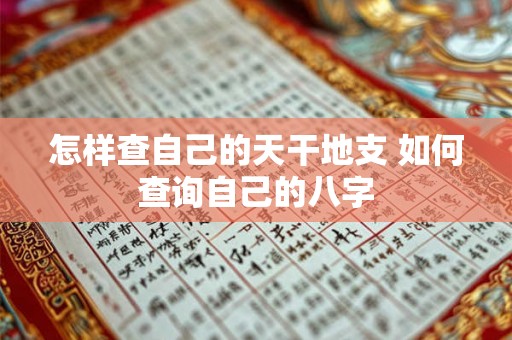 怎样查自己的天干地支 如何查询自己的八字