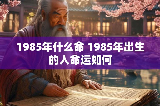1985年什么命 1985年出生的人命运如何