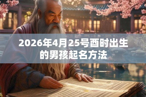 2026年4月25号酉时出生的男孩起名方法