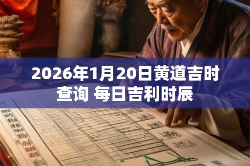 2026年1月20日黄道吉时查询 每日吉利时辰