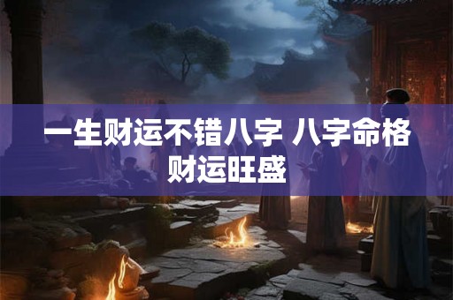 一生财运不错八字 八字命格财运旺盛 一生财运不错八字 八字命格财运旺盛