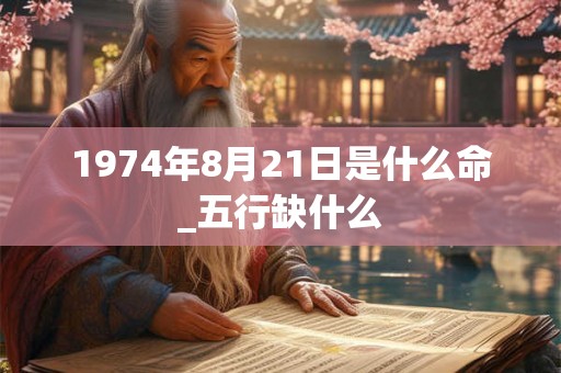 1974年8月21日是什么命_五行缺什么