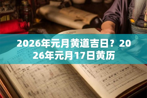 2026年元月黄道吉日？2026年元月17日黄历
