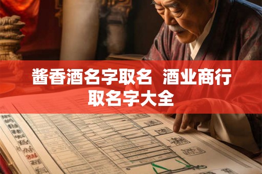 酱香酒名字取名 酒业商行取名字大全 酱香酒名字取名 酒业商行取名字大全