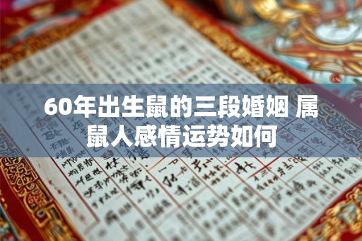 60年出生鼠的三段婚姻 属鼠人感情运势如何 60年出生鼠的三段婚姻 属鼠人感情运势如何