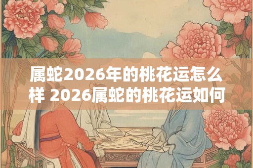 属蛇2026年的桃花运怎么样 2026属蛇的桃花运如何
