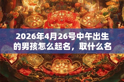 2026年4月26号中午出生的男孩怎么起名,取什么名字吉祥? 2026年4月26号中午出生的男孩怎么起名,取什么名字吉祥?