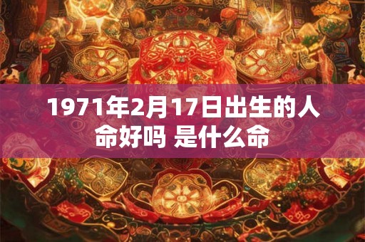 1971年2月17日出生的人命好吗 是什么命