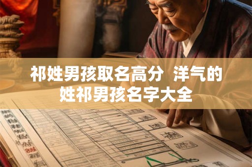 祁姓男孩取名高分  洋气的姓祁男孩名字大全