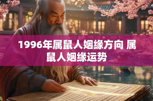 1996年属鼠人姻缘方向 属鼠人姻缘运势