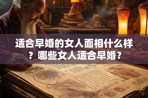 适合早婚的女人面相什么样？哪些女人适合早婚？
