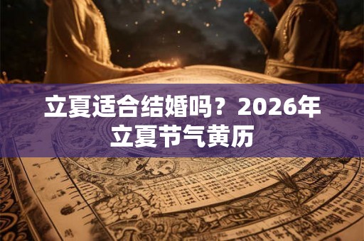 立夏适合结婚吗？2026年立夏节气黄历