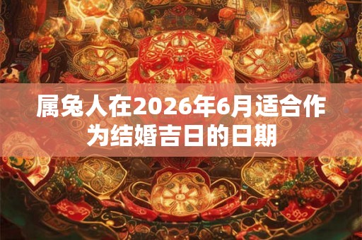 属兔人在2026年6月适合作为结婚吉日的日期