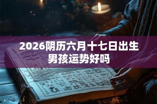 2026阴历六月十七日出生男孩运势好吗