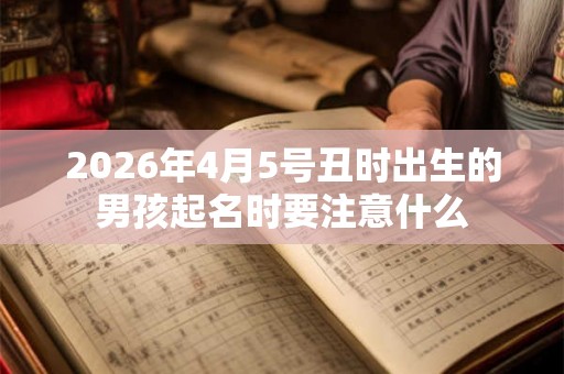 2026年4月5号丑时出生的男孩起名时要注意什么