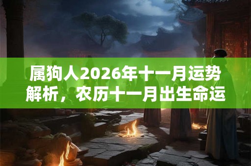 属狗人2026年十一月运势解析，农历十一月出生命运如何？