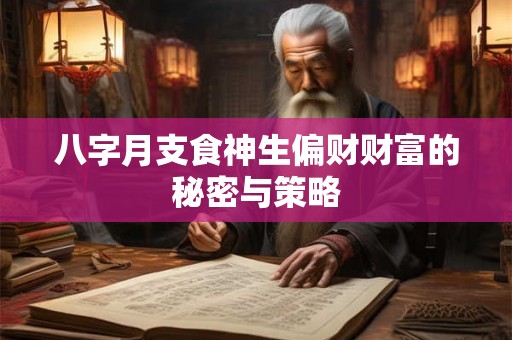 八字月支食神生偏财财富的秘密与策略