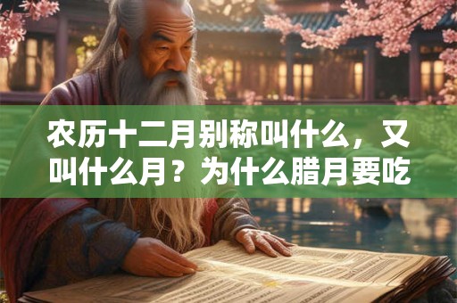 农历十二月别称叫什么,又叫什么月?为什么腊月要吃腊八粥? 农历十二月别称叫什么,又叫什么月?为什么腊月要吃腊八粥?