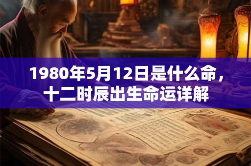 1980年5月12日是什么命,十二时辰出生命运详解 1980年5月12日是什么命,十二时辰出生命运详解