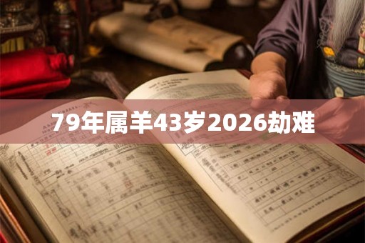 79年属羊43岁2026劫难