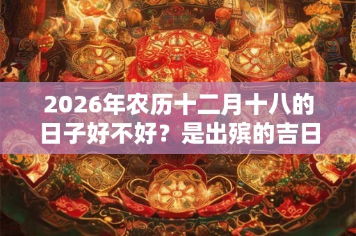 2026年农历十二月十八的日子好不好？是出殡的吉日吗？