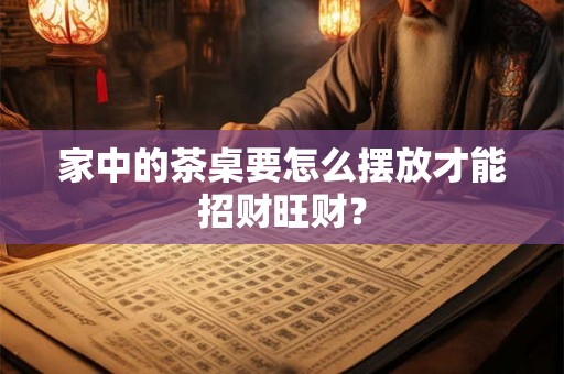 家中的茶桌要怎么摆放才能招财旺财？