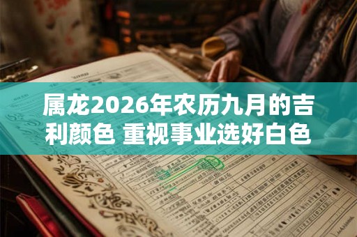 属龙2026年农历九月的吉利颜色 重视事业选好白色