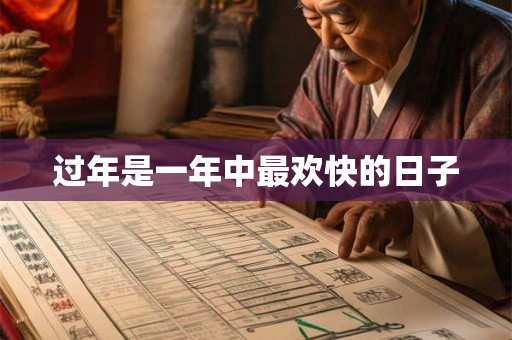 过年是一年中最欢快的日子