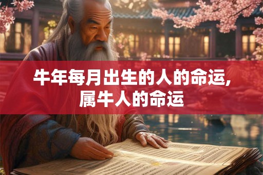 牛年每月出生的人的命运,属牛人的命运 牛年每月出生的人的命运,属牛人的命运
