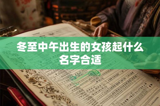 冬至中午出生的女孩起什么名字合适