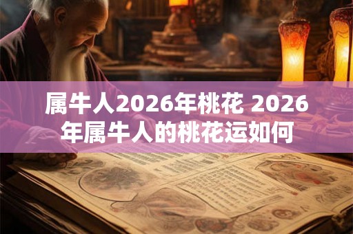 属牛人2026年桃花 2026年属牛人的桃花运如何