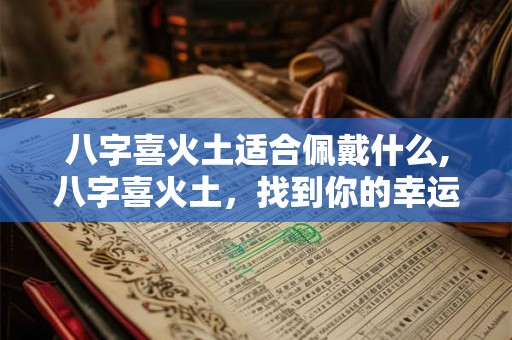 八字喜火土适合佩戴什么,八字喜火土，找到你的幸运宝石！