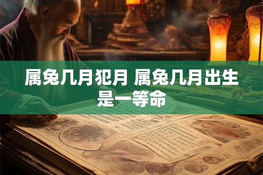 属兔几月犯月 属兔几月出生是一等命