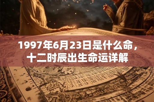 1997年6月23日是什么命，十二时辰出生命运详解