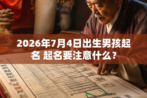 2026年7月4日出生男孩起名 起名要注意什么？