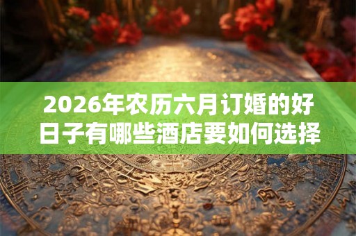 2026年农历六月订婚的好日子有哪些酒店要如何选择 2026年农历六月订婚的好日子有哪些酒店要如何选择